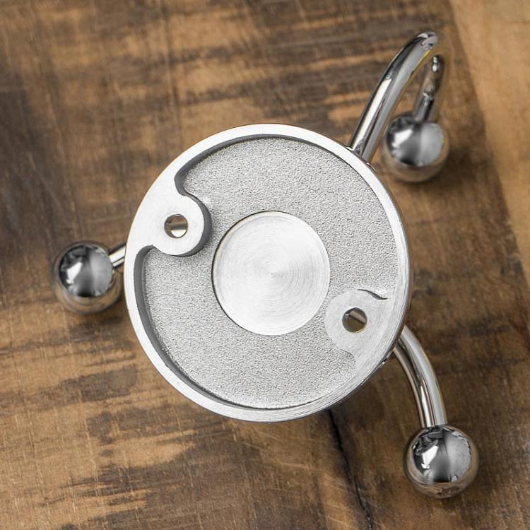 Трёхрожковый крючок цвета хром Triple Hook Plated Brass