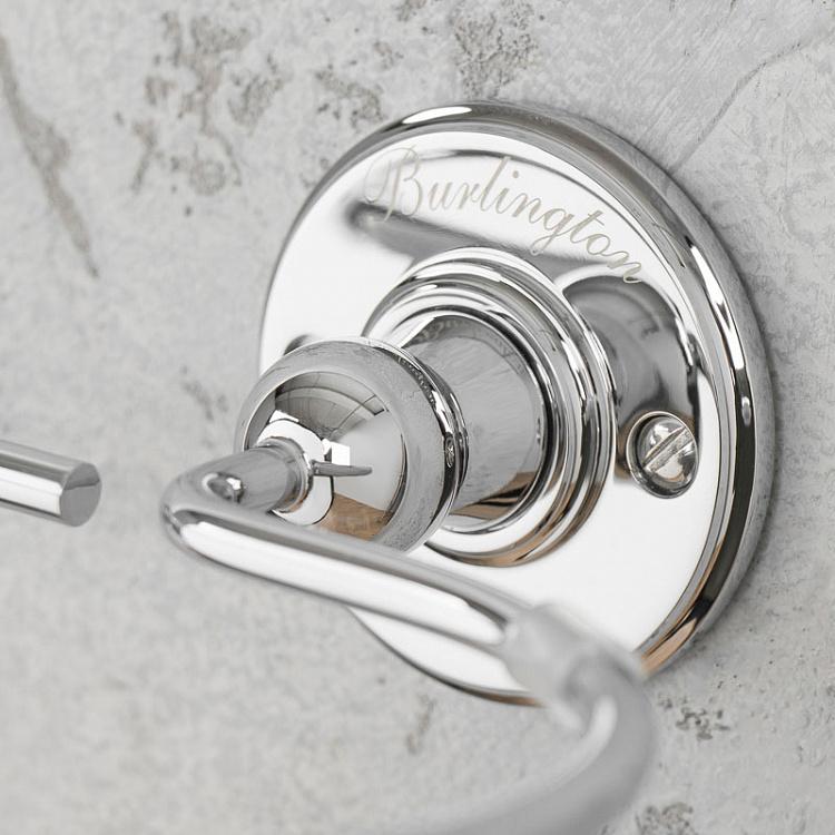 Настенная овальная чёрная мыльница в подставке цвета хром Soap Dish Chrome And Black