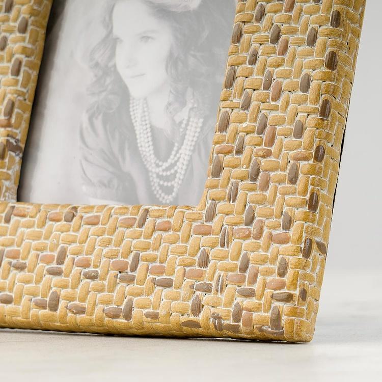 Прямоугольная рамка для фото с кирпичным узором Yellow Brick Rectangular Photo Frame