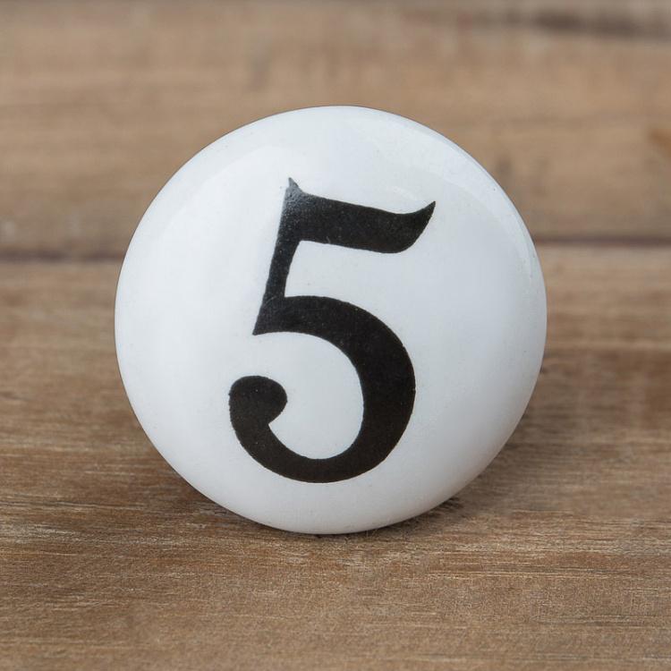 Мебельная ручка Цифры 5 Number Knob 5