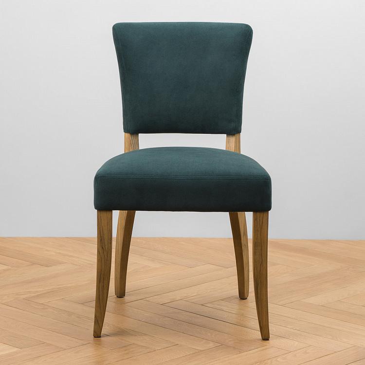 Стул Мами с заклёпками, светлые ножки Mami Dining Chair With Studs, Oak Brown