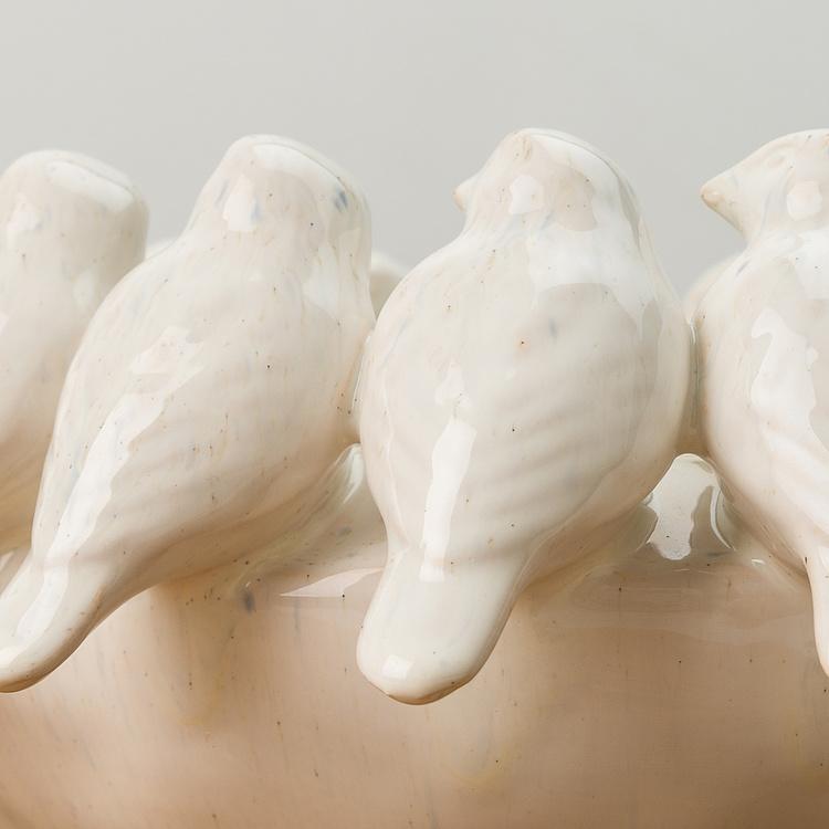 Белая пиала Птицы Birds Bowl White