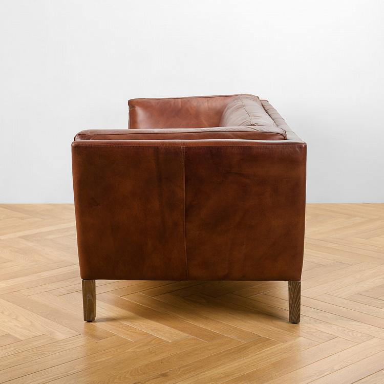 Трёхместный диван Линкольн, коричневые ножки Lincoln 3 Seater, Rustic Brown Ash PF