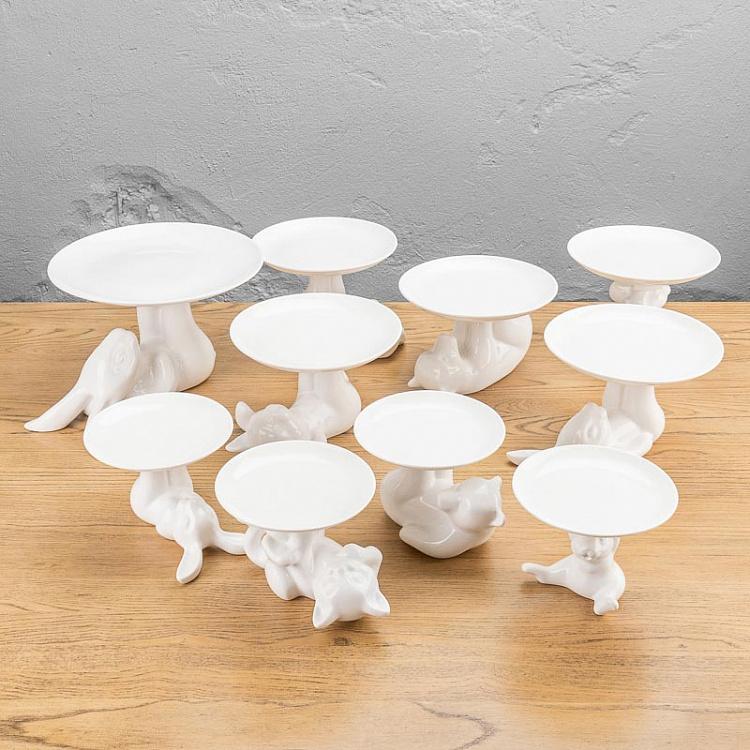 Сервировочная подставка-тортовница Медведь, M Decorative Plate Bear Medium