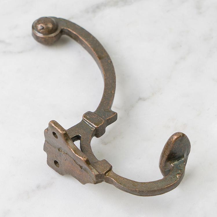 Двухрожковый чугунный крючок Ар-Нуво Art Nouveau Cast Iron Hook