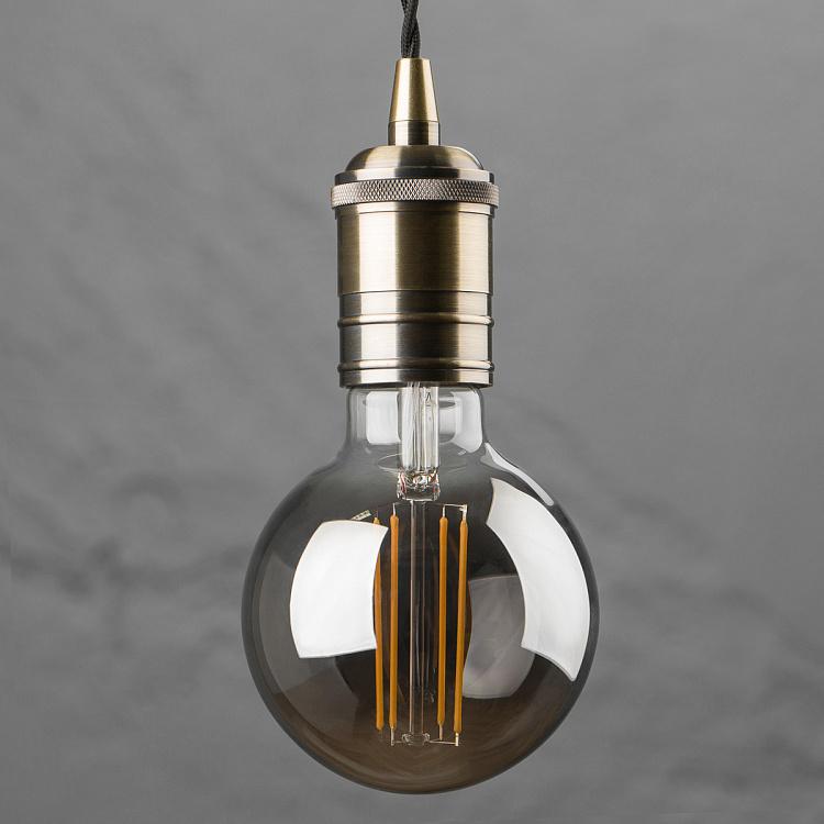 Филаментная светодиодная не диммируемая лампа Эдисон Глоуб Цитадель E27 4 Вт, серая колба Edison Globe Grey Citadel E27 4W Non Dim