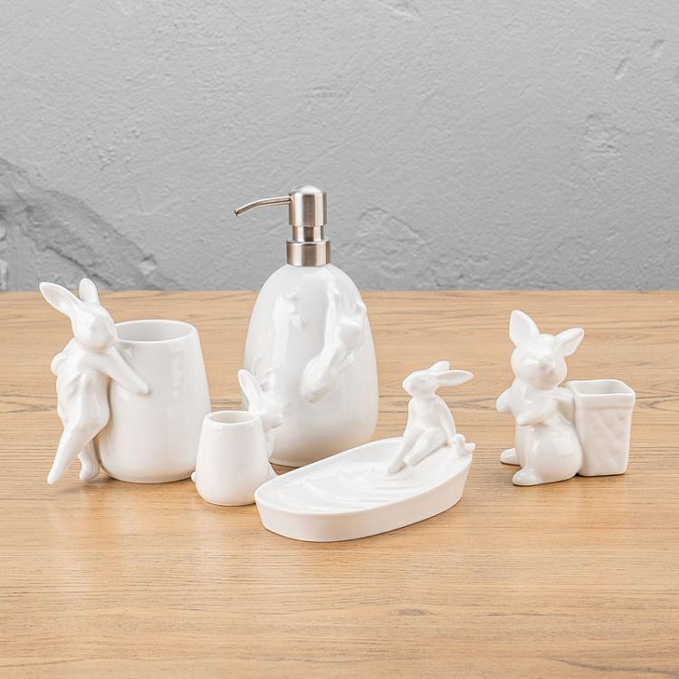 Подставка для зубочисток Кролик с туеском Rabbit With Box Toothpick Holder