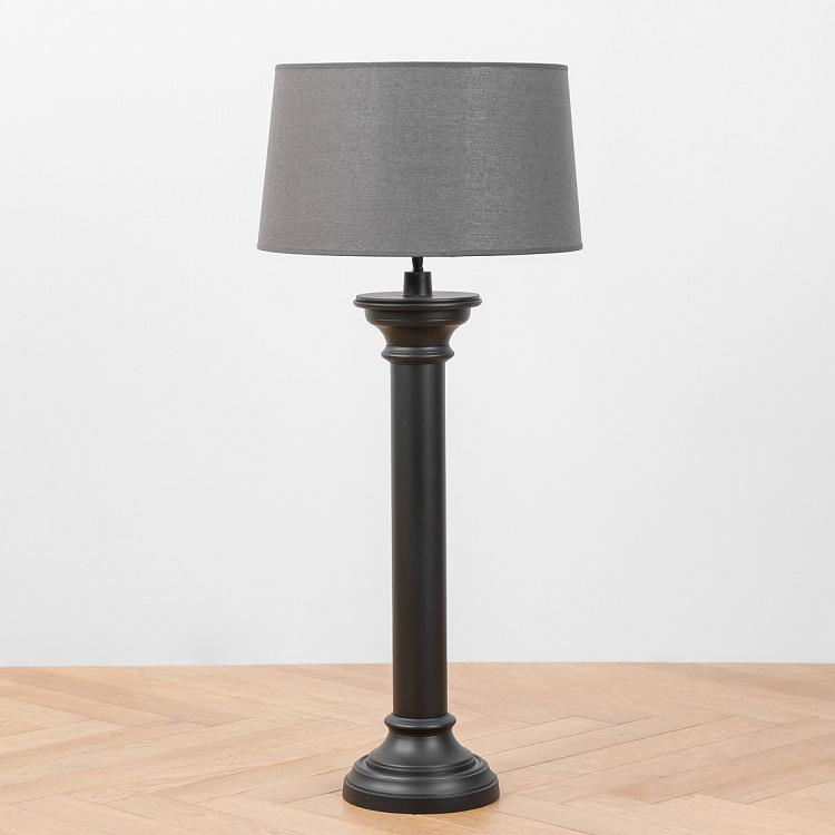 Чёрная напольная лампа с абажуром Цилиндр Cylinder Black Floor Lamp With Shade