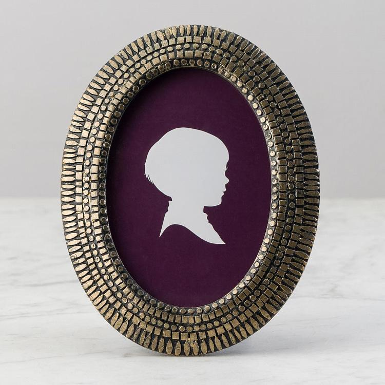 Рамка для фото Овальная с орнаментом Oval Rock Photo Frame