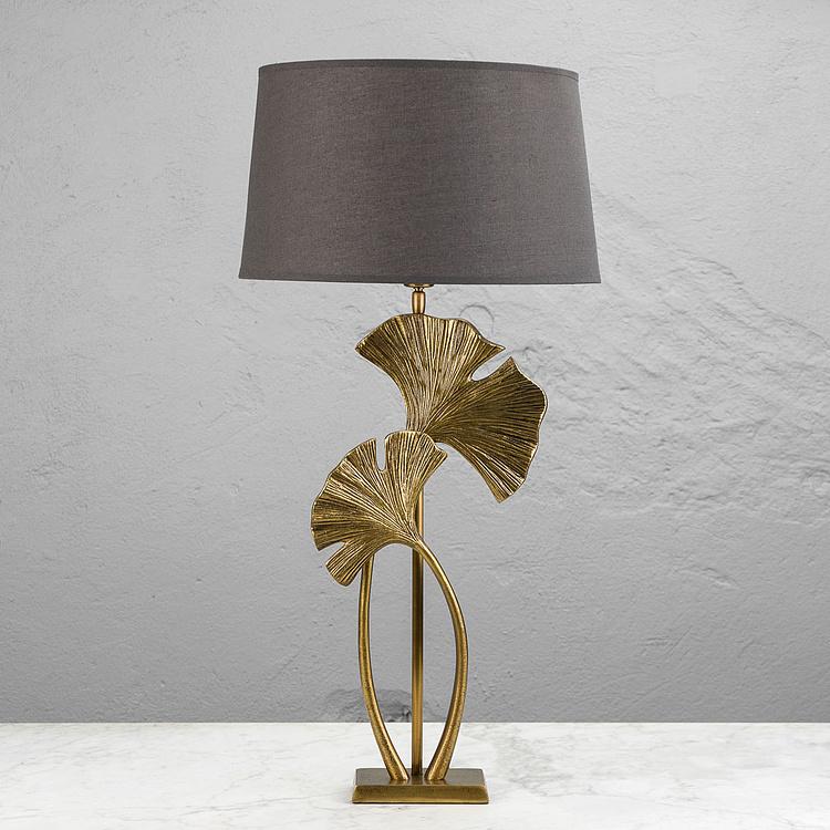 Настольная лампа с абажуром Цветок Гинкго Ginkgo Flower Table Lamp With Shade Grey