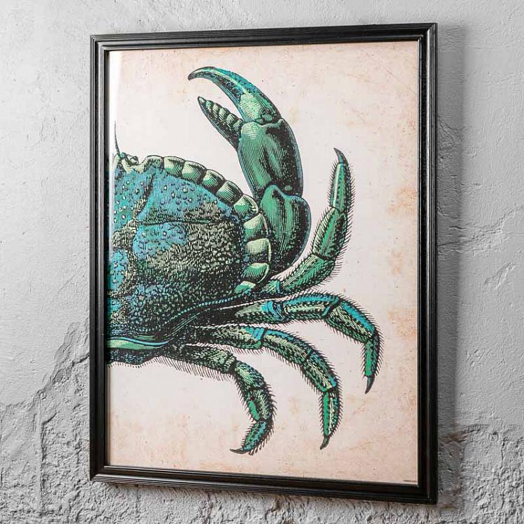 Картина-принт Краб, правая часть Crab Right