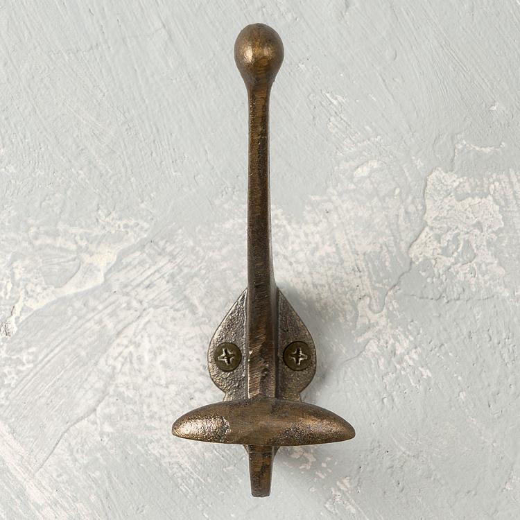 Двухрожковый высокий крючок Ар-Нуво Art Nouveau Tower Hook Antique