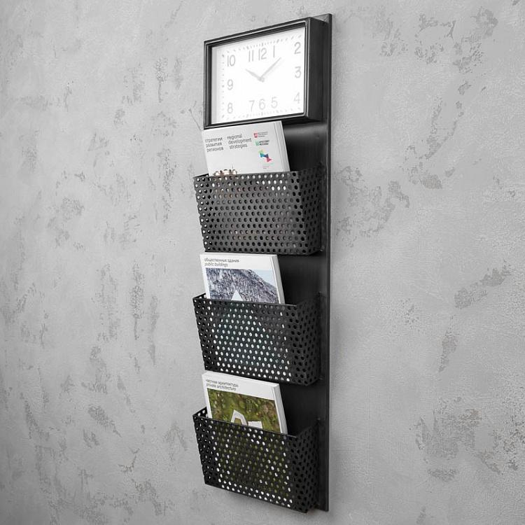 Часы с газетницей Clock With Documents Holder