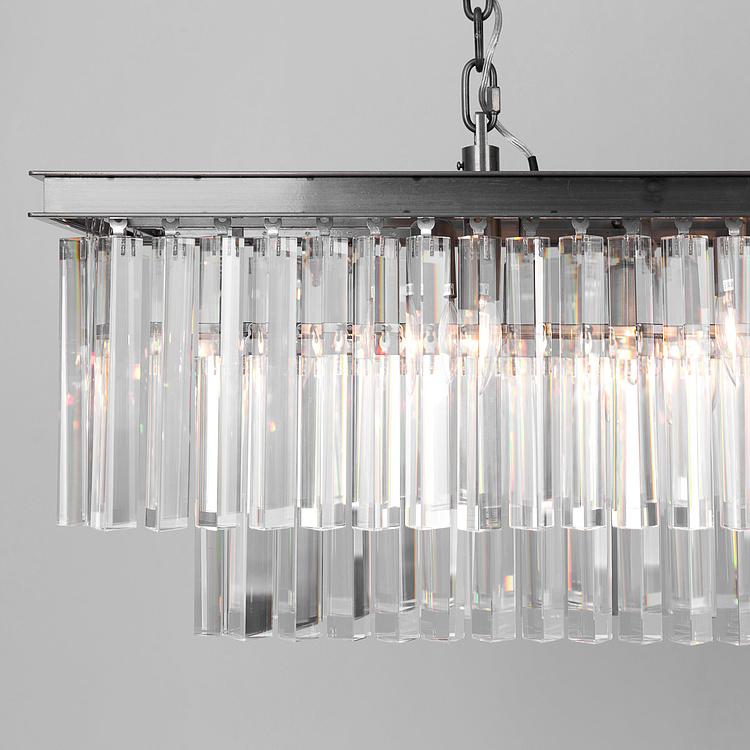 Прямоугольная люстра Одеон, M Odeon Rectangular Chandelier Medium