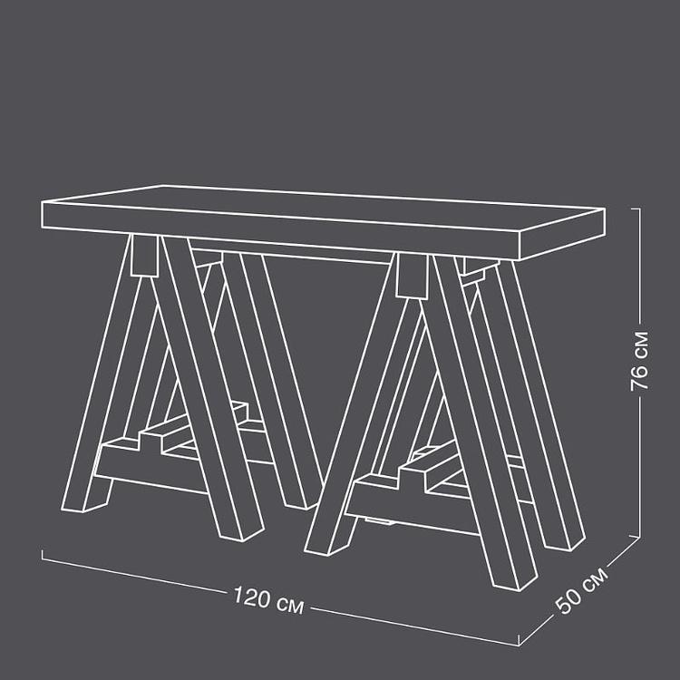 Консольный стол с А-образными ножками без пазов на столешнице дисконт 01 Console A-Leg No Grooves discount