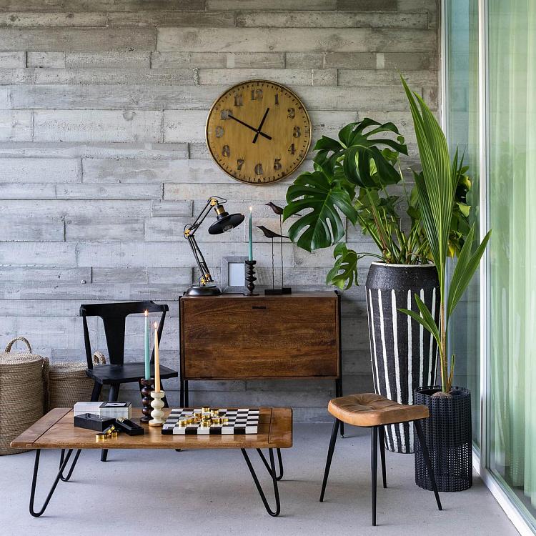 Настенные часы с патиной Трафарет Brass Patina Openwork Clock