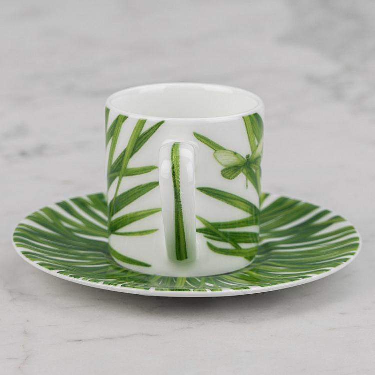 Кофейная пара Зелёная жизнь Life In Green Coffee Cup And Saucer