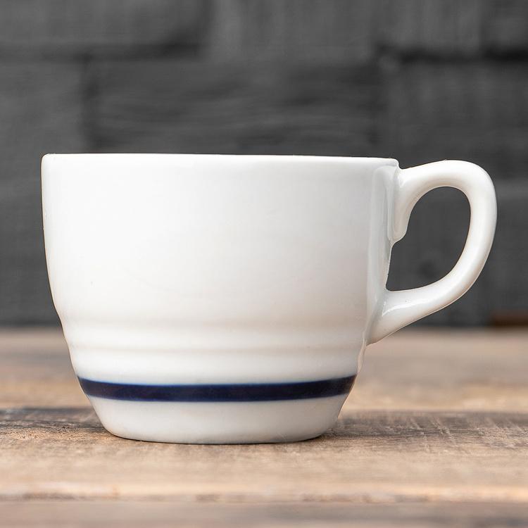 Кофейная пара Синяя полоска Filo Blue Coffee Cup And Saucer