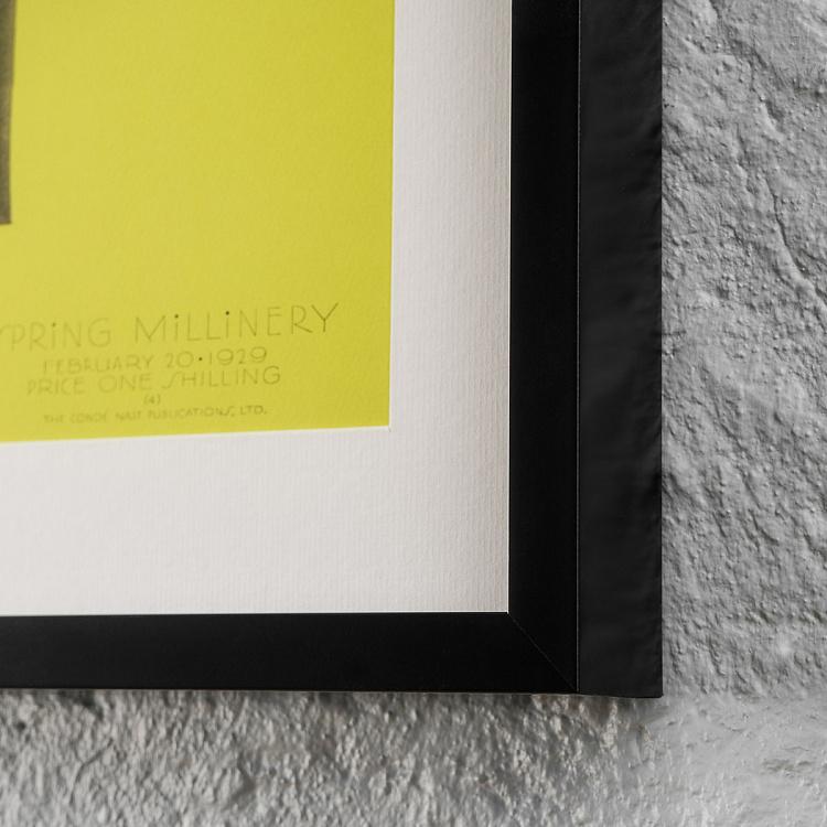 Фото-принт в чёрной раме Журнал Вог 20 февраля 1929 Vogue February 20 1929, Black Box Frame