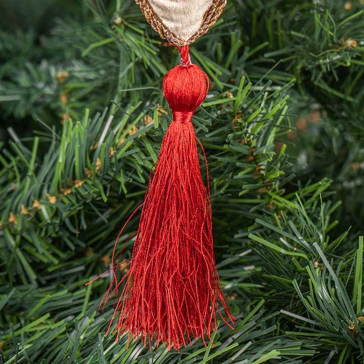 Новогодняя подвеска Мальтийский крест Velvet Pendant Maltese Cross 15 cm