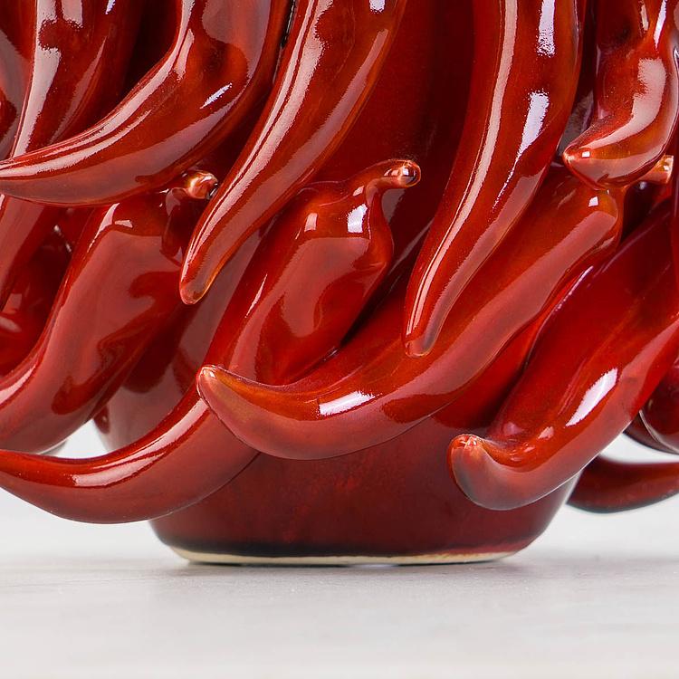 Красная ваза Перцы Чили, S Chili Bordeaux Red Vase Small