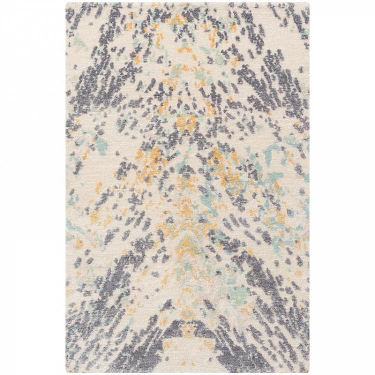 Прикроватный ковёр с коротким ворсом Белые перья Magic Feathers White