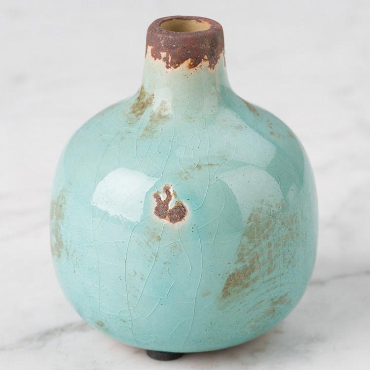 Керамическая бирюзовая мини-ваза Ceramic Vase Turquoise Mini