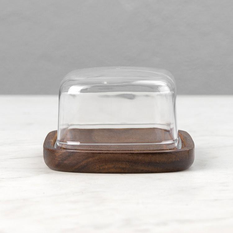 Деревянная маслёнка Органик Organic Butter Dish