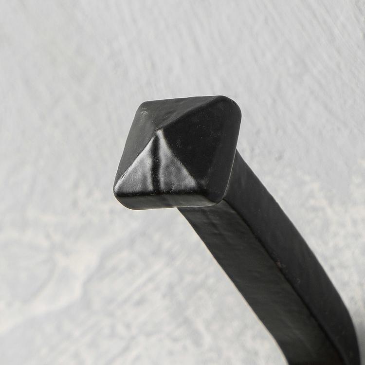 Двухрожковый крючок Железнодорожный костыль Railroad Spike Hook Black