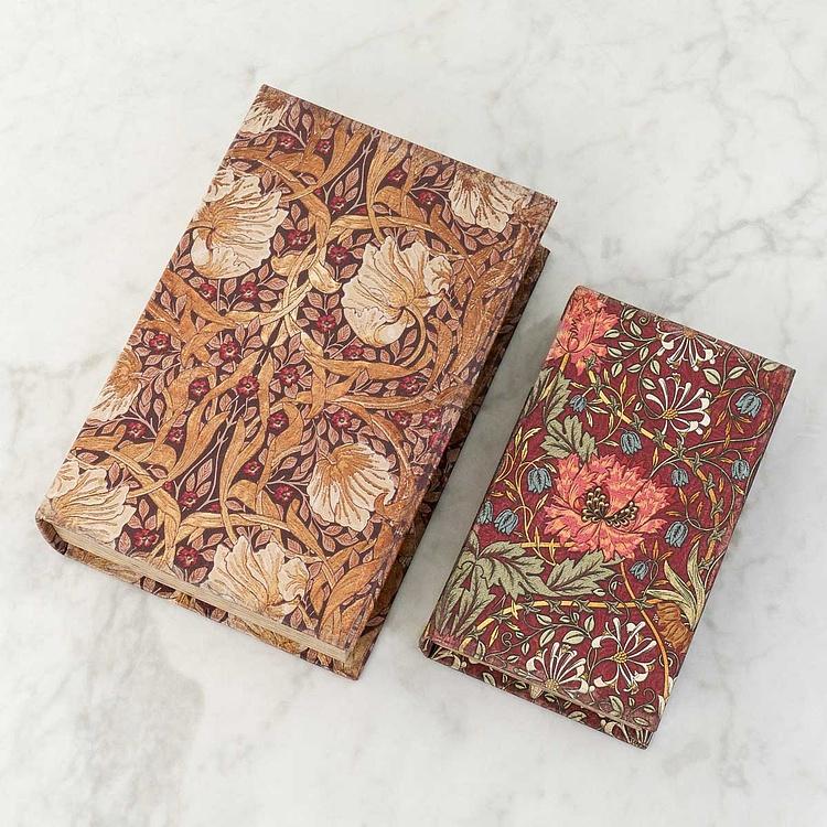Набор из двух шкатулок Цветы Set Of 2 Book Boxes Flowers