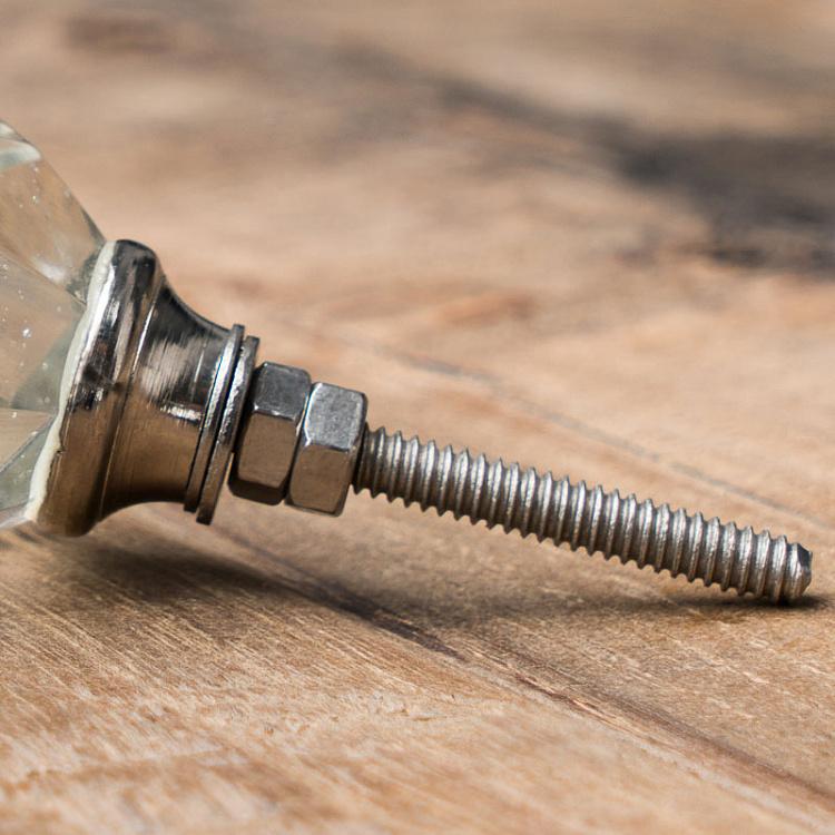 Мебельная ручка-кнопка Антверпен 6 Clear Glass Anvers Knob 6