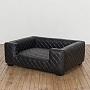Диван для питомца Edoardo Sofa Medium, Faux Leather Black