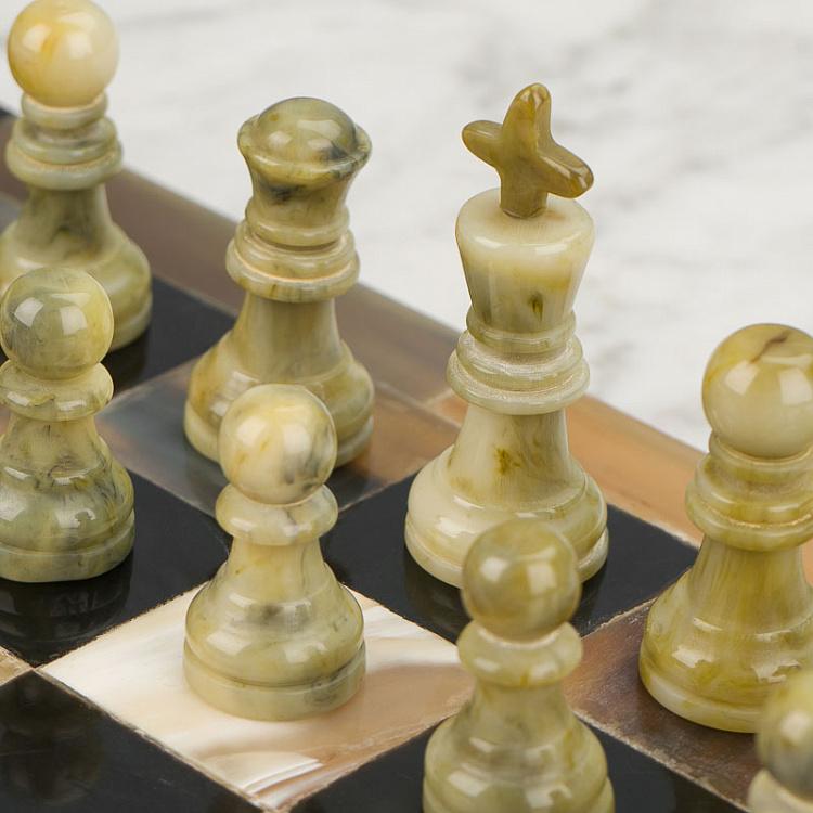 Настольная игра шахматы из рога Буффало Buffalo Chess Game