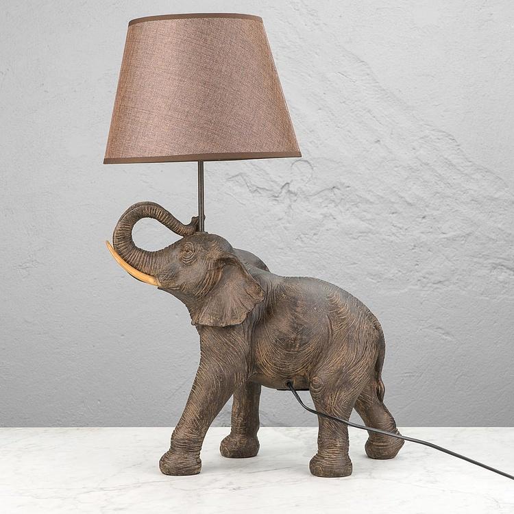 Настольная лампа с абажуром Слон Elephant Lamp Hati