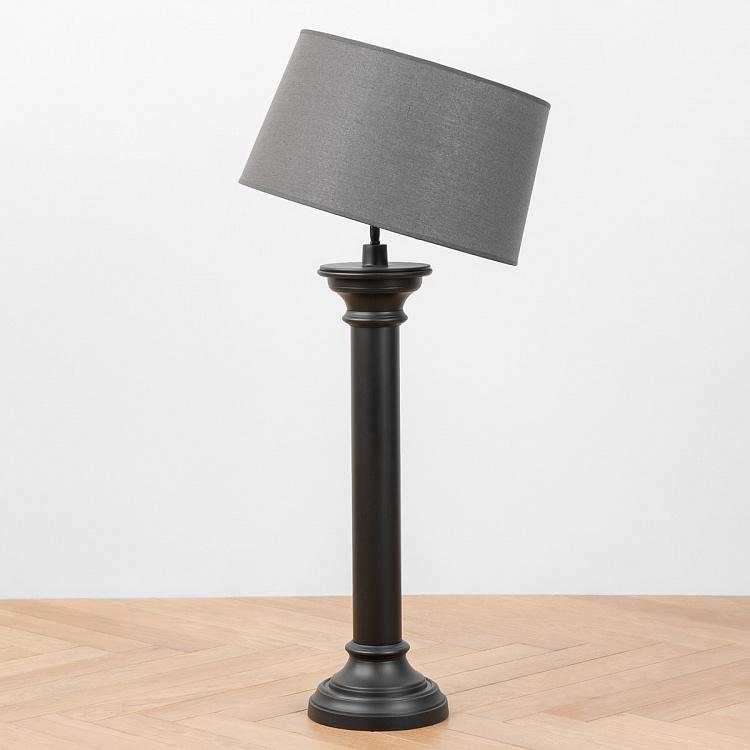 Чёрная напольная лампа с абажуром Цилиндр Cylinder Black Floor Lamp With Shade
