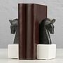 Набор из 2-х держателей для книг Bookend Marble Horses