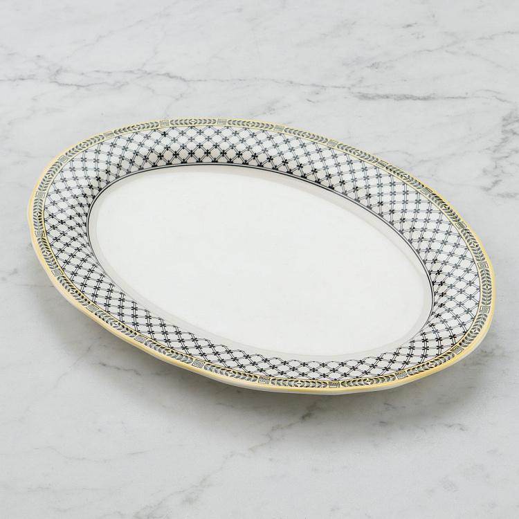 Овальное сервировочное блюдо Безмятежный, L Halcyon Oval Serving Plate Large