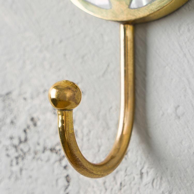 Крючок Танжер Люкс с перламутровой инкрустацией Tangier Luxe Brass Pearl Inlay Hook
