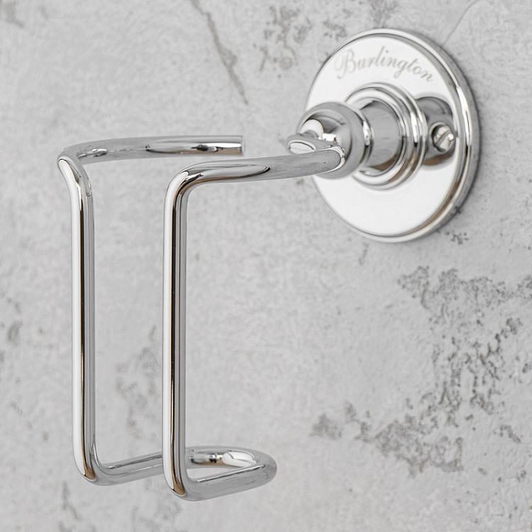 Настенный чёрный стакан для зубных щёток в подставке цвета хром Tumbler Holder Chrome And Black