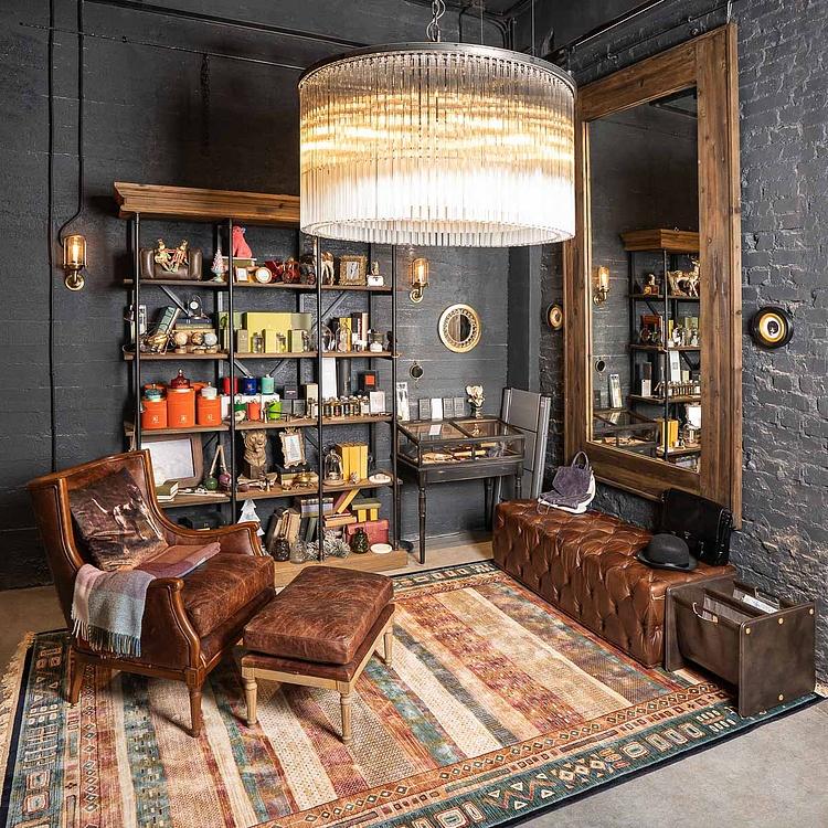 Чёрный деревянный стеллаж Таня Tania Black Wooden Display Shelf