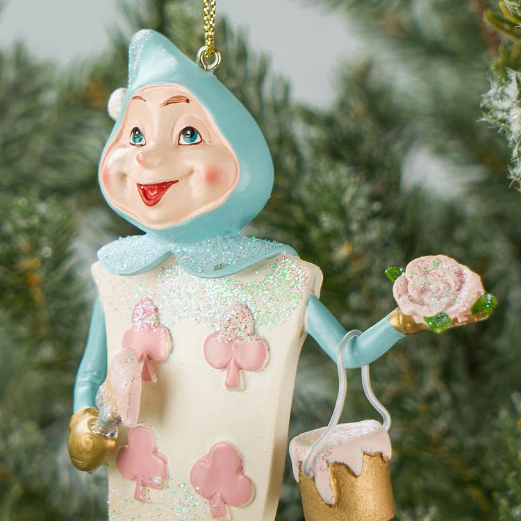 Набор из двух ёлочных игрушек Игроки в карты Set Of 2 Playing Card Men Pink Blue 10 cm