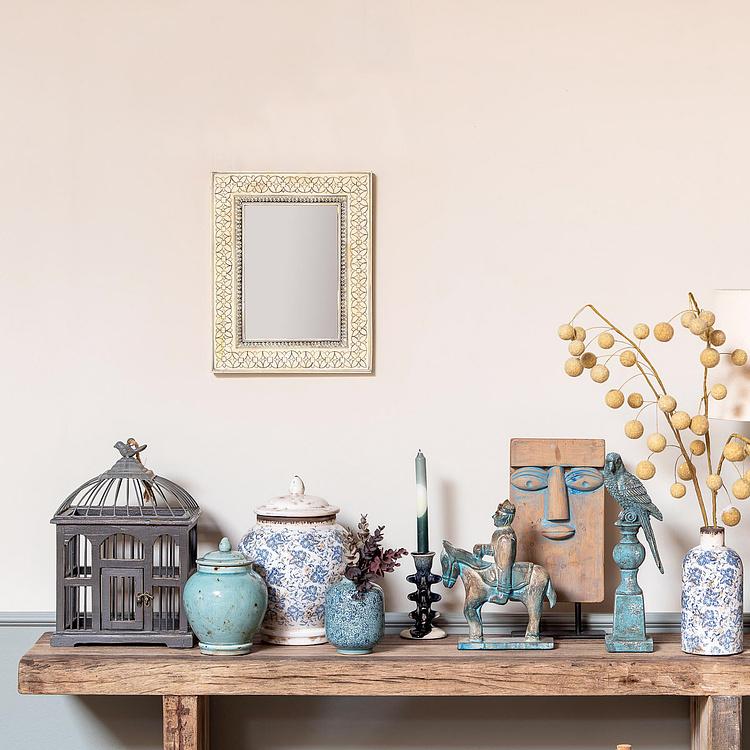 Зеркало из дерева и рога Алькасар Alcazar Wood And Horn Mirror