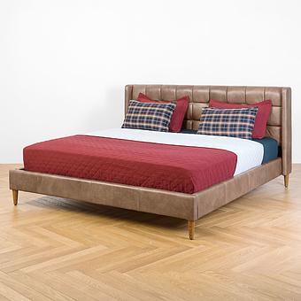 Двуспальная кровать Andorra Double Bed RM натуральная кожа Sand Master