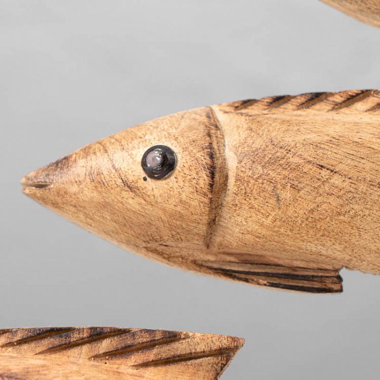 Статуэтка из дерева манго Рыбы Decorative Object Fish Mango Wood