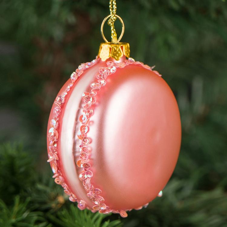 Набор из шести ёлочных игрушек в коробке Макарони Set Of 6 Glass Macarons In Box 5,5 cm