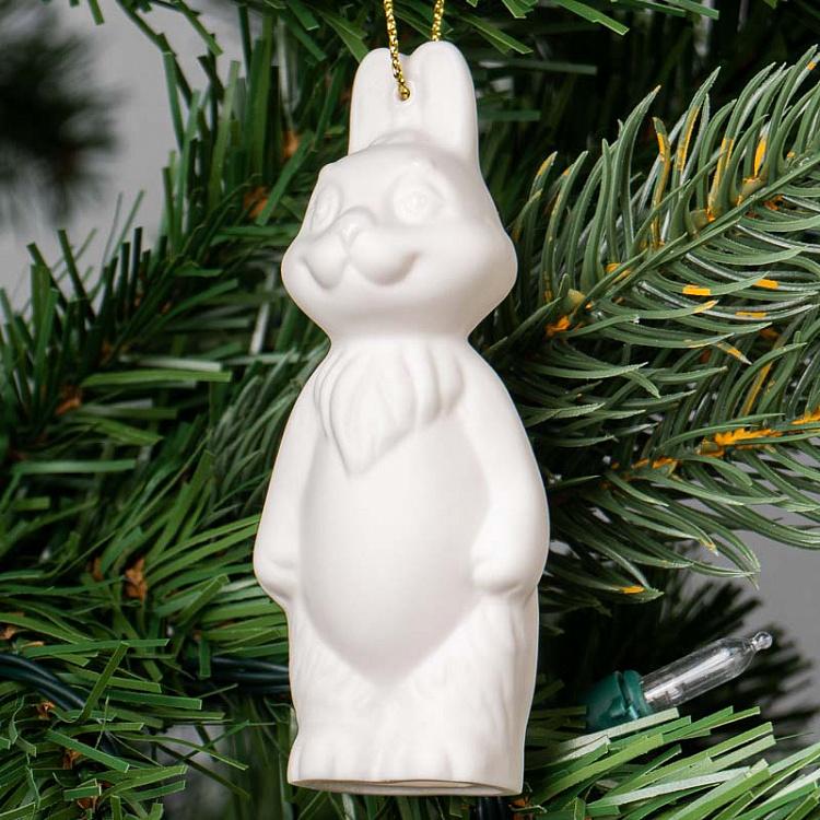 Коллекционная ёлочная игрушка Зайка Rabbit Collectible Toy 9,5 cm