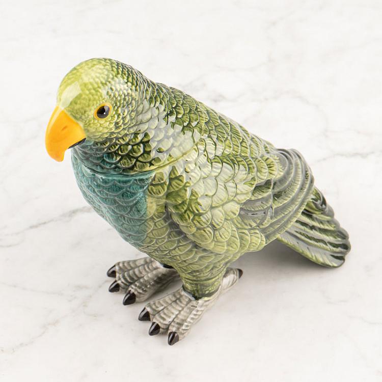 Керамическая шкатулка для украшений Попугай Ceramic Parrot Box