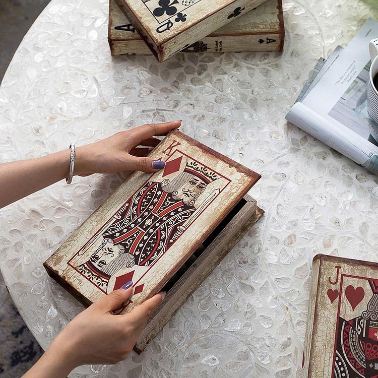 Набор из четырёх шкатулок Игральные карты Set Of 4 Book Boxes Ace Playing Cards