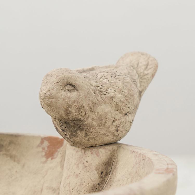 Чаша на подставке Птицы Bird Bath On Feet Grey