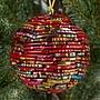 Ёлочная игрушка Multi-Colored Beads Ball Red 7 cm